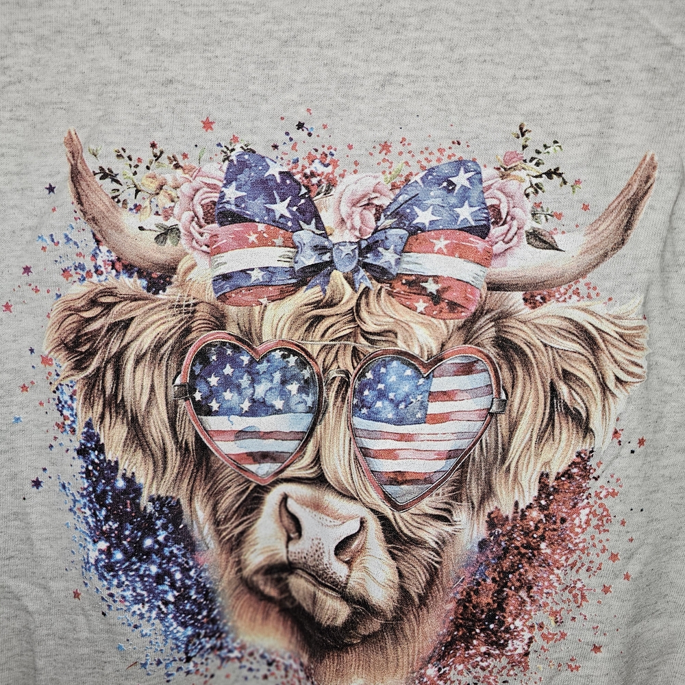 Patriotic Cow Graphic Tee